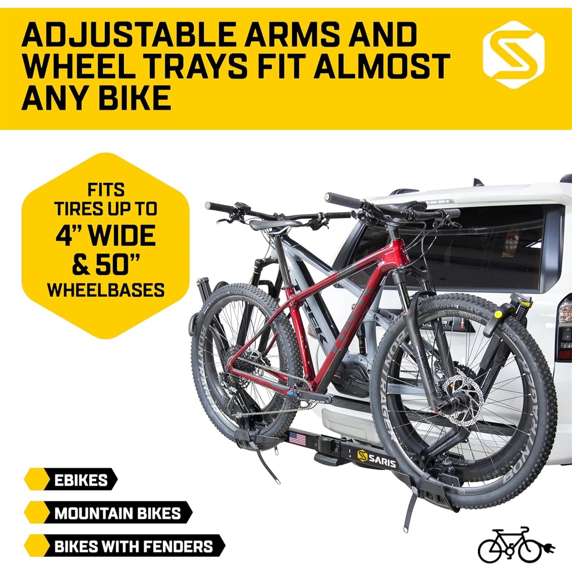 Saris SuperClamp G3 2-Bike Hitch Rack Lightweight Platform Carrier with Tilt Fits 1.25 and 2'' Saris SuperClamp G3 2-Bike Hitch Rack Lightweight Platform Carrier with Tilt Fits 1.25 and 2''