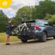 Saris SuperClamp G3 2-Bike Hitch Rack Lightweight Platform Carrier with Tilt Fits 1.25 and 2'' Saris SuperClamp G3 2-Bike Hitch Rack Lightweight Platform Carrier with Tilt Fits 1.25 and 2''