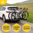 Saris SuperClamp 2 Bike Hitch Rack Lightweight Platform Bike Carrier Zero Frame Contact Tool-Free Tilt and Fold Supports eBikes