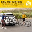 Saris SuperClamp 2 Bike Hitch Rack Lightweight Platform Bike Carrier Zero Frame Contact Tool-Free Tilt and Fold Supports eBikes