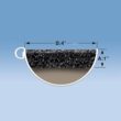 GutterFoam GutterFoam FR Black Foam Half round ( 4-in x 4-ft ) Gutter guard 30 -Pack