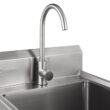 TRINITY 24-in x 21.5-in 1 -Basin 304 Grade Stainless Steel Freestanding Utility tub with Drain with Faucet TRINITY 24-in x 21.5-in 1 -Basin 304 Grade Stainless Steel Freestanding Utility tub with Drain with Faucet