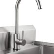 TRINITY 24-in x 21.5-in 1 -Basin 304 Grade Stainless Steel Freestanding Utility tub with Drain with Faucet TRINITY 24-in x 21.5-in 1 -Basin 304 Grade Stainless Steel Freestanding Utility tub with Drain with Faucet