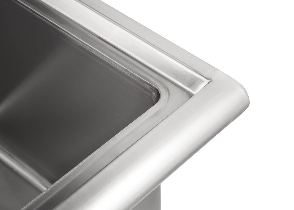 TRINITY 24-in x 21.5-in 1 -Basin 304 Grade Stainless Steel Freestanding Utility tub with Drain with Faucet TRINITY 24-in x 21.5-in 1 -Basin 304 Grade Stainless Steel Freestanding Utility tub with Drain with Faucet