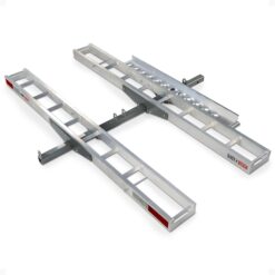 Black Widow Double Motorcycle Carrier with Ramp for 2 Inches Hitch with 600 Pound Capacity