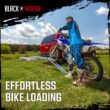 Black Widow Double Motorcycle Carrier with Ramp for 2 Inches Hitch with 600 Pound Capacity