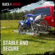 Black Widow Double Motorcycle Carrier with Ramp for 2 Inches Hitch with 600 Pound Capacity