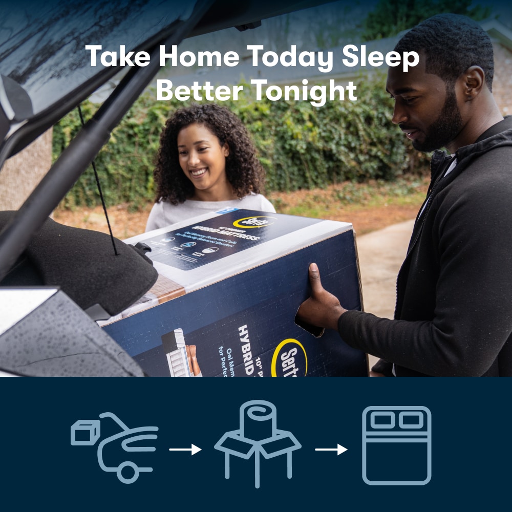 Serta 10-in Medium Queen Hybrid Memory Foam/Coil Blend Mattress in a Box Serta 10-in Medium Queen Hybrid Memory Foam/Coil Blend Mattress in a Box