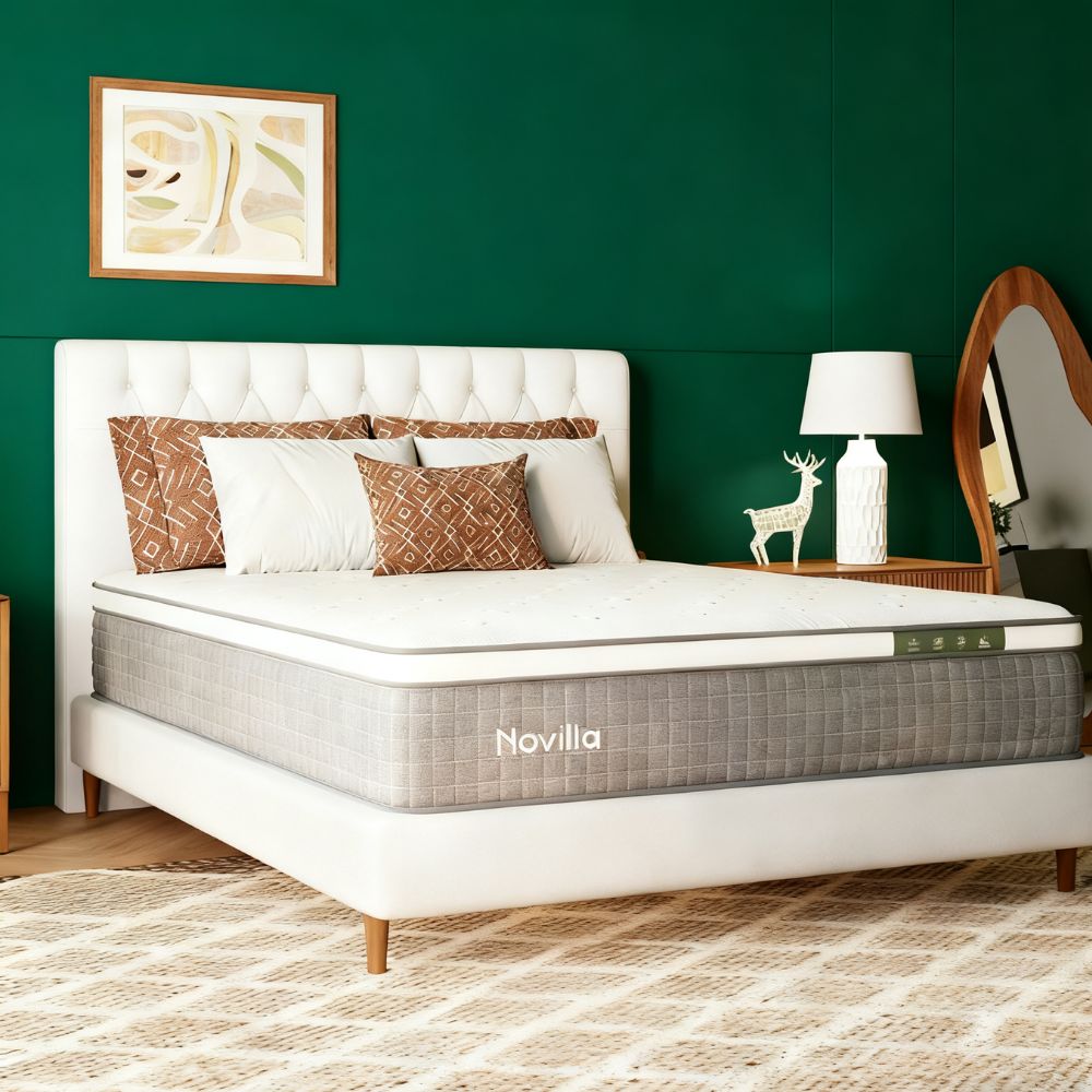 Novilla 12-in Medium King Cooling Hybrid Memory Foam/Coil Blend Mattress in a Box Novilla 12-in Medium King Cooling Hybrid Memory Foam/Coil Blend Mattress in a Box