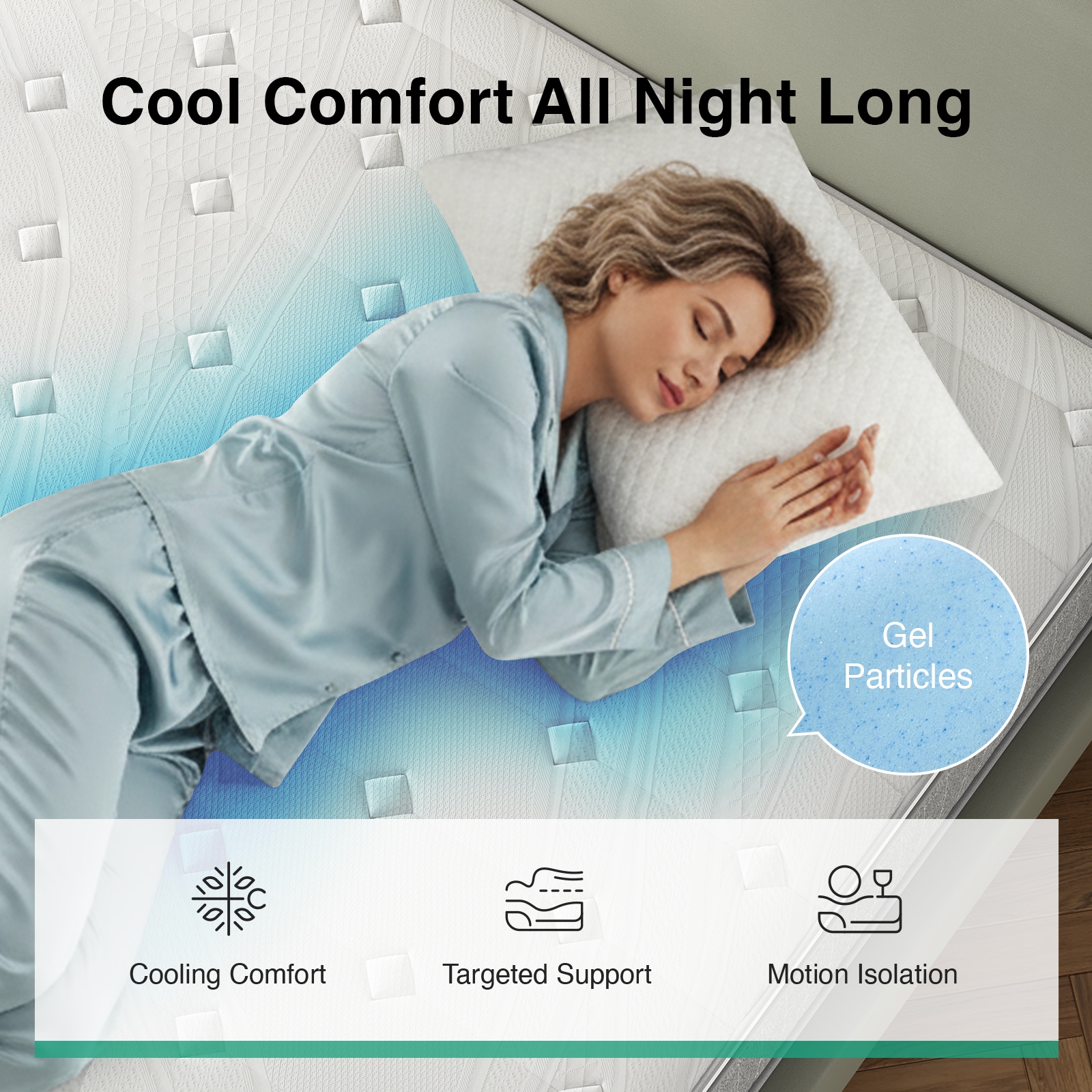 Novilla 12-in Medium King Cooling Hybrid Memory Foam/Coil Blend Mattress in a Box Novilla 12-in Medium King Cooling Hybrid Memory Foam/Coil Blend Mattress in a Box