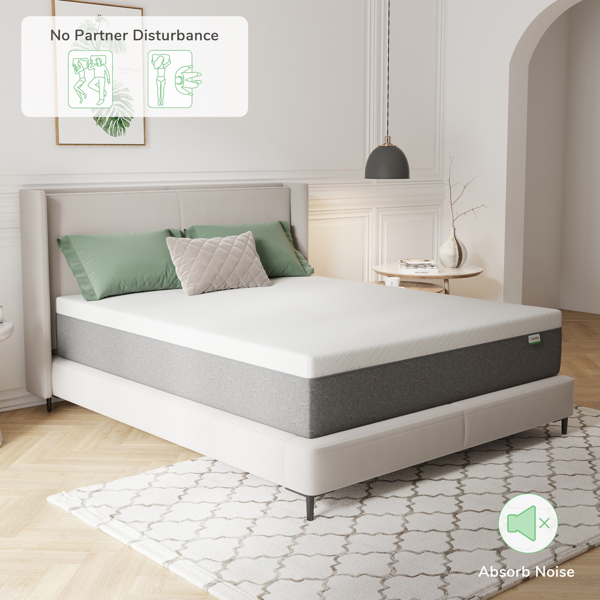 Novilla 12-in Medium Queen Cooling Memory foam Mattress in a Box Novilla 12-in Medium Queen Cooling Memory foam Mattress in a Box