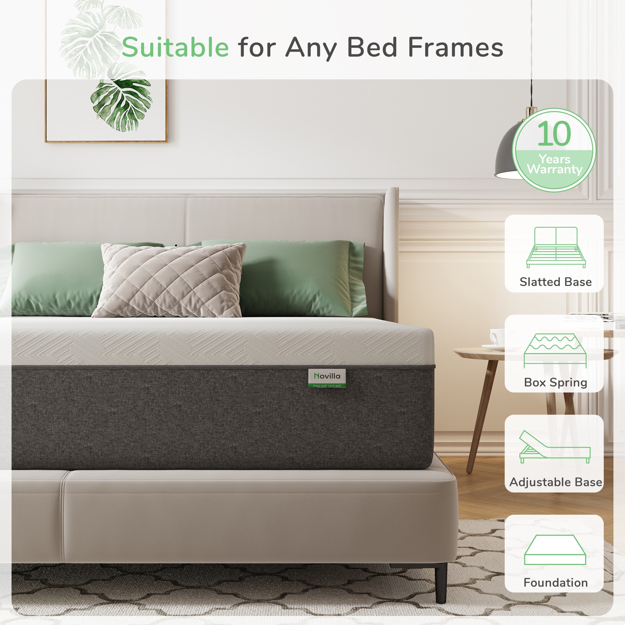 Novilla 12-in Medium Twin Cooling Memory foam Mattress in a Box Novilla 12-in Medium Twin Cooling Memory foam Mattress in a Box