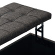 Simpli Home Harrison Casual Ebony Storage Ottoman