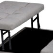 Simpli Home Harrison Casual Dove Grey Storage Ottoman