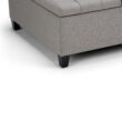 Simpli Home Harrison Casual Dove Grey Storage Ottoman