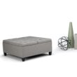 Simpli Home Harrison Casual Dove Grey Storage Ottoman