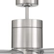 Craftmade Tate 65-in Brushed Polished Nickel with Brushed Nickel Blades Integrated LED Ceiling Fan With Light 6 -Blade