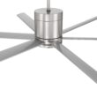 Craftmade Tate 65-in Brushed Polished Nickel with Brushed Nickel Blades Integrated LED Ceiling Fan With Light 6 -Blade