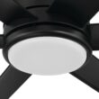 Craftmade Tate 65-in Flat Black with Flat Black Blades Integrated LED Uncovered Outdoor Ceiling Fan With Light 6 -Blade