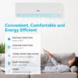 Winado Air Conditioners 1 zone 11000-BTU Ductless Mini Split Air Conditioner Heat Pump Included with 115-Volt