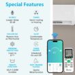 Winado Air Conditioners 1 zone 11000-BTU Ductless Mini Split Air Conditioner Heat Pump Included with 115-Volt