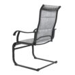 Nuu Garden 7 -Piece Black Patio Dining Set Iron Rectangle Table with 6 Light gray C-spring Chairs