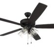Craftmade Super Pro 104 60-in Espresso with Espresso/Walnut Blades Integrated LED Ceiling Fan With Light 5 -Blade