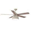 Craftmade Ventura 52-in Cottage White with Cottage White Blades Integrated LED Covered Outdoor Ceiling Fan With Light 5 -Blade