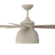 Craftmade Ventura 52-in Cottage White with Cottage White Blades Integrated LED Covered Outdoor Ceiling Fan With Light 5 -Blade