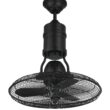 Craftmade Bellows III 21-in Flat Black with Flat Black Blades Covered Outdoor Cage Ceiling Fan Without Light 3 -Blade