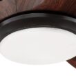 Craftmade Mobi 60-in Oiled Bronze with Mahogany Blades Integrated LED Uncovered Outdoor Ceiling Fan With Light and Remote Included 3 -Blade