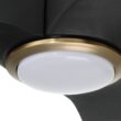 Craftmade Envy 60-in Flat Black/Satin Brass with Flat Black Blades Integrated LED Propeller Ceiling Fan With Light 3 -Blade