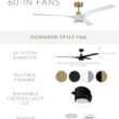Craftmade Phoebe 60-in Flat Black/Satin Brass with Flat Black Blades Integrated LED Propeller Ceiling Fan With Light 3 -Blade