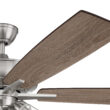 Craftmade Super Pro 104 60-in Brushed Polished Nickel with Driftwood/Grey Walnut Blades Integrated LED Ceiling Fan With Light 5 -Blade