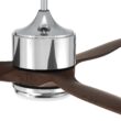 Craftmade Mobi 60-in Chrome with Walnut Blades Integrated LED Ceiling Fan With Light 3 -Blade