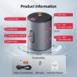 Mizudo 18-Gallon Electric Short Tank Water Heater with T and P Valve, 1500W 120V, Water Connection 3/4 In Npt Mizudo 18-Gallon Electric Short Tank Water Heater with T and P Valve, 1500W 120V, Water Connection 3/4 In Npt
