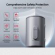 Mizudo 10-Gallon Electric Short Tank Water Heater with T and P Valve, 1500W 120V, Water Connection 3/4 In Npt