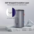 Mizudo 10-Gallon Electric Short Tank Water Heater with T and P Valve, 1500W 120V, Water Connection 3/4 In Npt