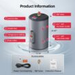 Mizudo 10-Gallon Electric Short Tank Water Heater with T and P Valve, 1500W 120V, Water Connection 3/4 In Npt