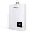 Mizudo Comfortech Classic Natural Gas Tankless Water Heater 100,000 BTU, Up to 4.3 GPM Instant Hot Water Heater NG, Indoor Installation, CSA Certified, White