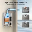 Mizudo Comfortech Classic Natural Gas Tankless Water Heater 100,000 BTU, Up to 4.3 GPM Instant Hot Water Heater NG, Indoor Installation, CSA Certified, White