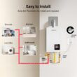 Mizudo Comfortech Classic Natural Gas Tankless Water Heater 100,000 BTU, Up to 4.3 GPM Instant Hot Water Heater NG, Indoor Installation, CSA Certified, White