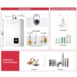 Mizudo Comfortech Classic Natural Gas Tankless Water Heater 100,000 BTU, Up to 4.3 GPM Instant Hot Water Heater NG, Indoor Installation, CSA Certified, White