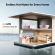 Mizudo Comfortech Classic Natural Gas Tankless Water Heater 100,000 BTU, Up to 4.3 GPM Instant Hot Water Heater NG, Indoor Installation, CSA Certified, White