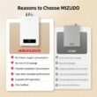 Mizudo Comfortech Classic Natural Gas Tankless Water Heater 180,000 BTU, Up to 7.9 GPM Instant Hot Heater Water NG, Smart WIFI Enabled, Indoor, 120V, CSA Certified, White