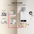Mizudo Comfortech Classic Natural Gas Tankless Water Heater 170,000 BTU, Up to 7.5 GPM Instant Hot Water Heater NG, Indoor Installation, CSA Certified, White