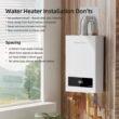 Mizudo Comfortech Classic Natural Gas Tankless Water Heater 170,000 BTU, Up to 7.5 GPM Instant Hot Water Heater NG, Indoor Installation, CSA Certified, White