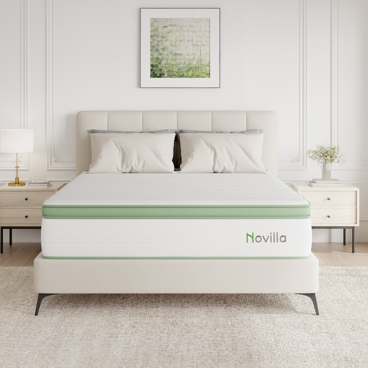 Novilla 12-in Medium King Hybrid Memory Foam/Coil Blend Mattress in a Box Novilla 12-in Medium King Hybrid Memory Foam/Coil Blend Mattress in a Box