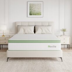Novilla 12-in Medium Queen Hybrid Memory Foam/Coil Blend Mattress in a Box