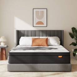 Sweetnight 12-in Medium Queen Hybrid Memory Foam/Coil Blend Mattress in a Box